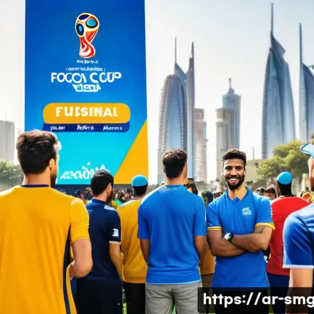 스포츠경영관리사와 국제 스포츠 산업 동향 - A dynamic and vibrant scene of a large international sports event, such as a football World Cup, set...