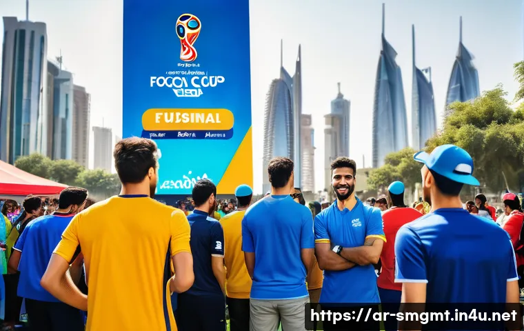 스포츠경영관리사와 국제 스포츠 산업 동향 - A dynamic and vibrant scene of a large international sports event, such as a football World Cup, set...
