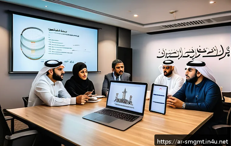 스포츠경영관리사와 지역 스포츠 클럽 협력 - A dynamic and diverse group of Arabic-speaking sports club managers and coaches engaged in a profess...