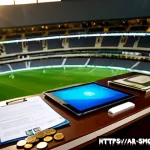 스포츠경영관리사와 방송권 협상 - Photorealistic high-level sports broadcasting rights negotiation in a sleek Riyadh corporate boardro...